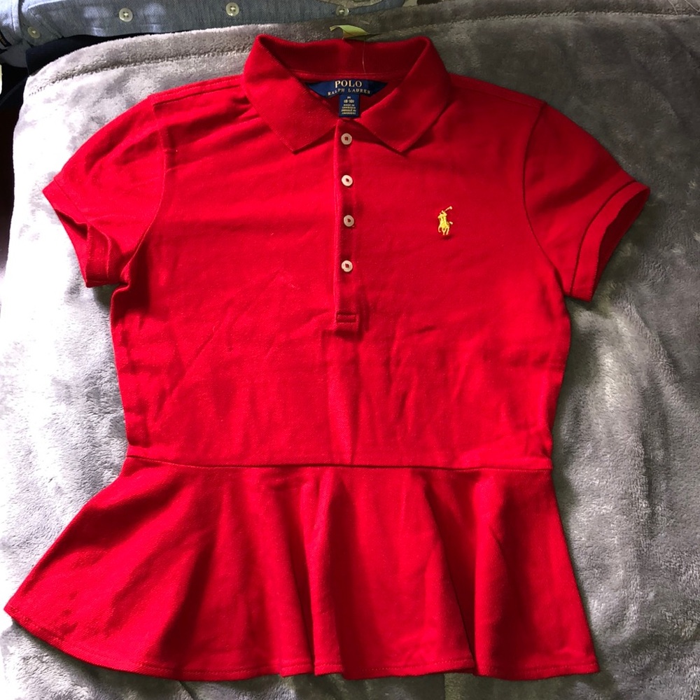 Girls Polo Ralph Lauren Ruffle shirt